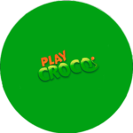 A green circle with the word play crocos on it, offering 25 Free Spins.